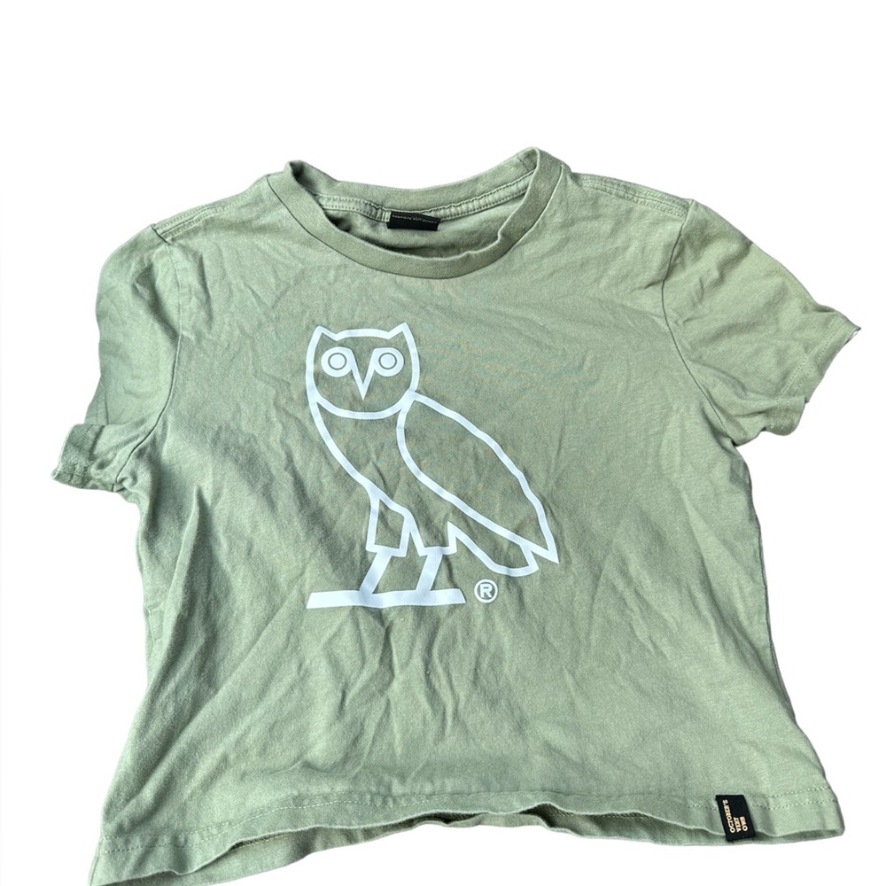 OVO Octobers Very Own Green Crop Top Size S